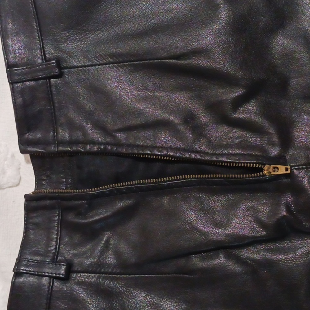 Awsome Hugo Buscati Milano Leather Mini Skirt. 8 πβοΈπ - Picture 5 of 10